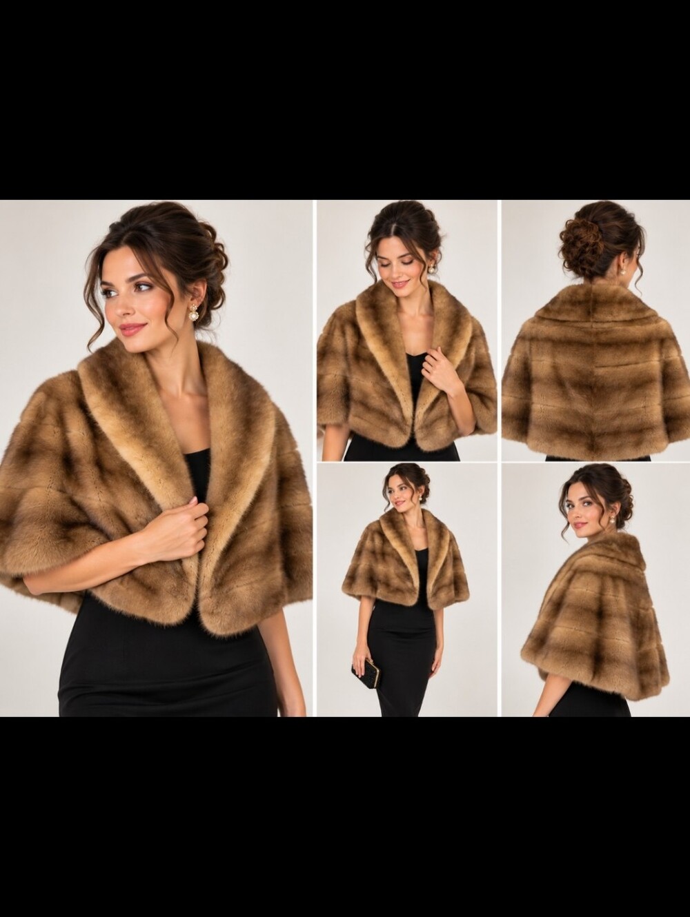 Vintage 1950s–1960s Genuine Mink Fur Cape – Thos Art Stiff Furs, Toronto